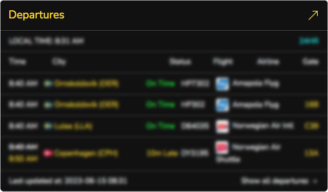 EDI  live departures